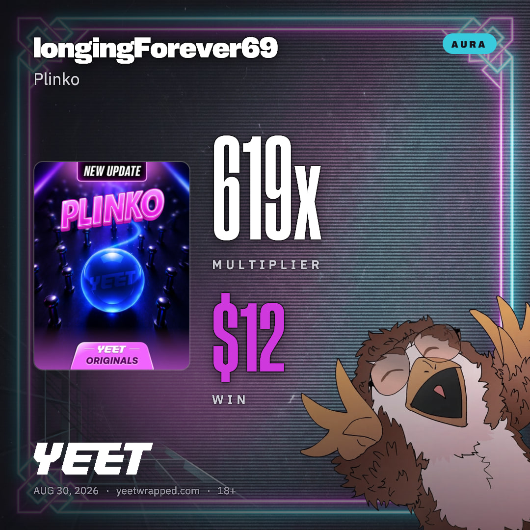 longingForever69 hit 619x on Plinko