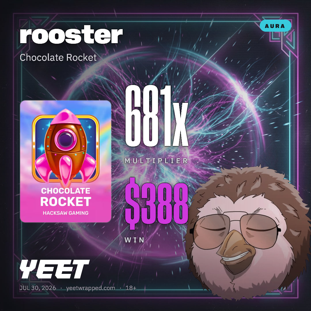 rooster hit 680.9x on Chocolate Rocket