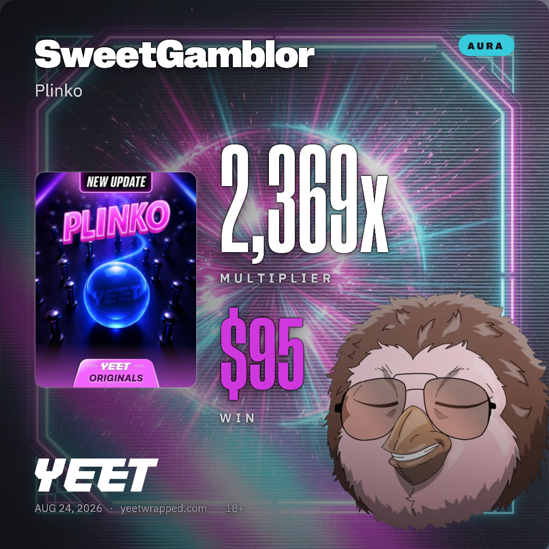 SweetGamblor hit 2,369x on Plinko