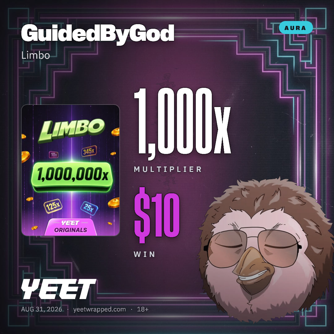 GuidedByGod hit 1,000x on Limbo