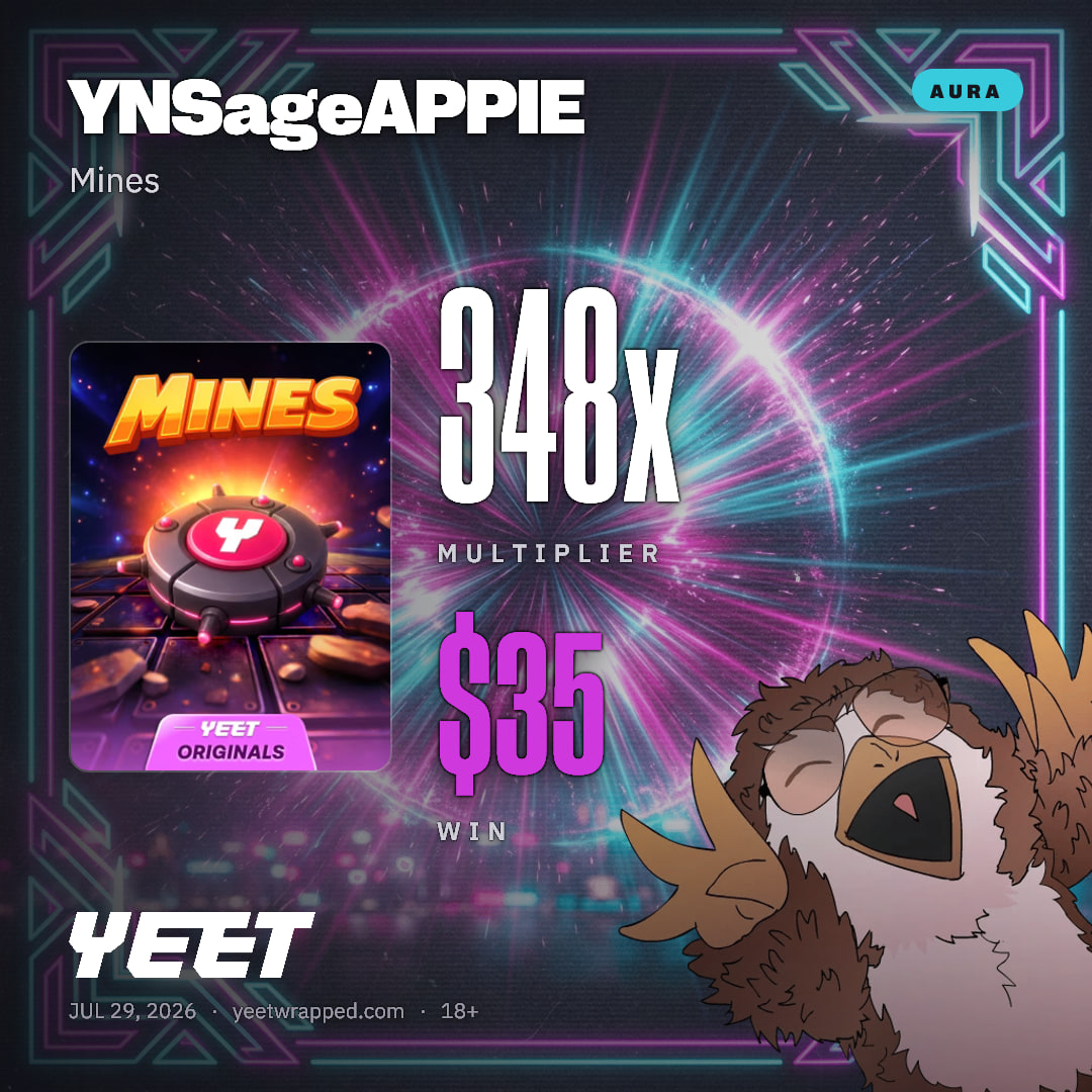 YNSageAPPIE hit 347.6x on Mines