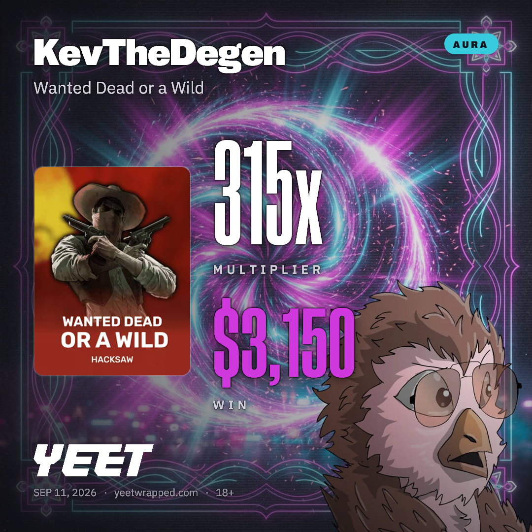 KevTheDegen hit 315x on Wanted Dead or a Wild