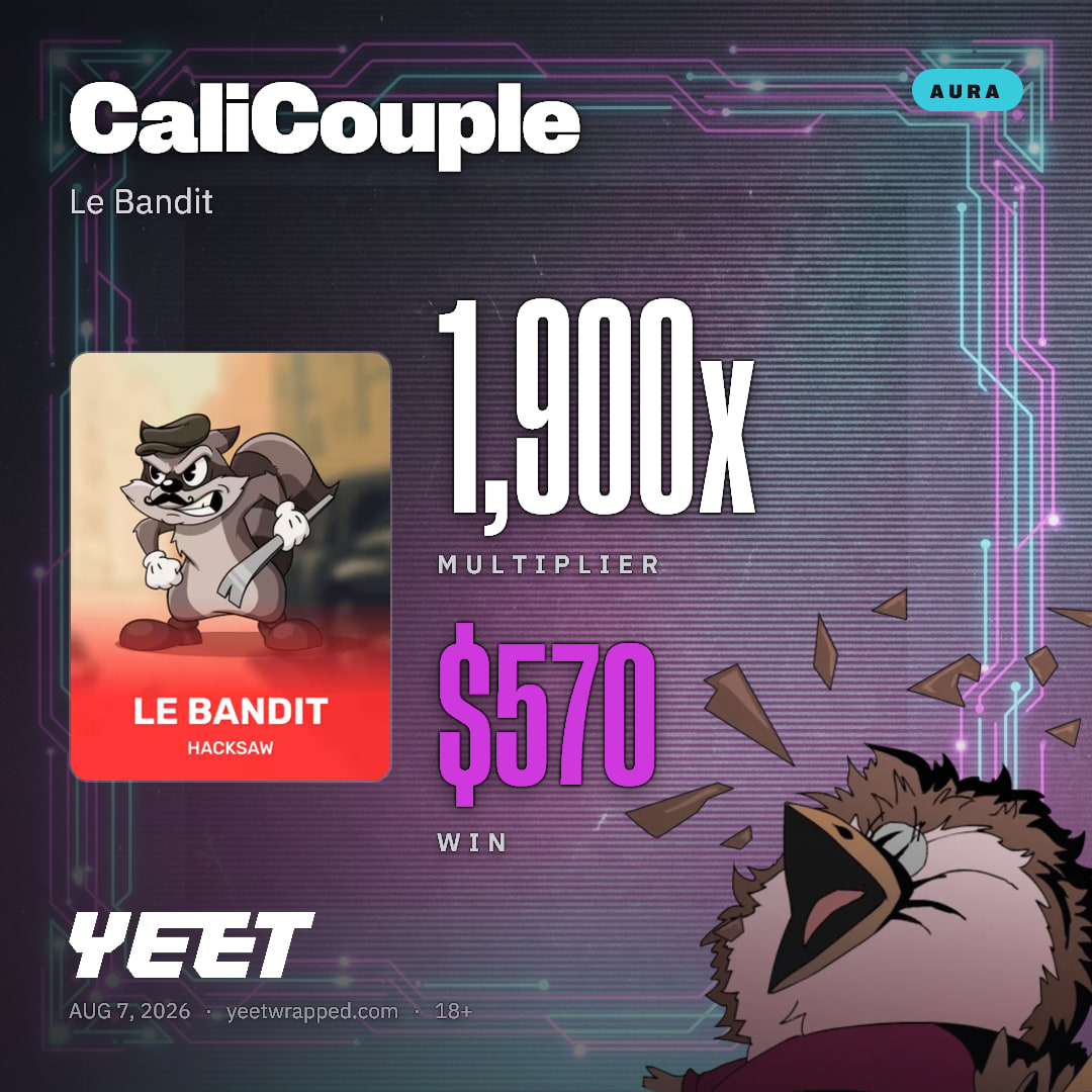 CaliCouple hit 1,900x on Le Bandit
