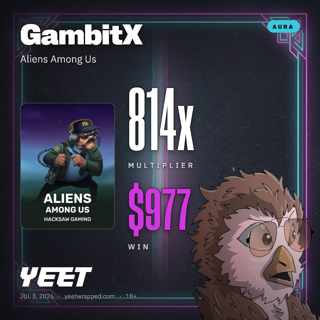 GambitX hit 813.8x on Aliens Among Us