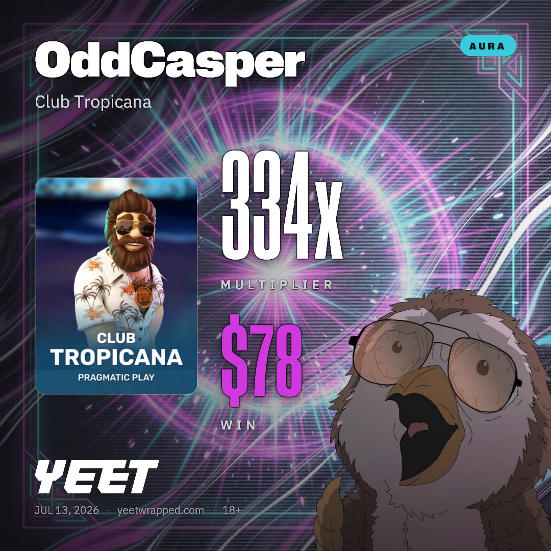 OddCasper hit 333.7x on Club Tropicana