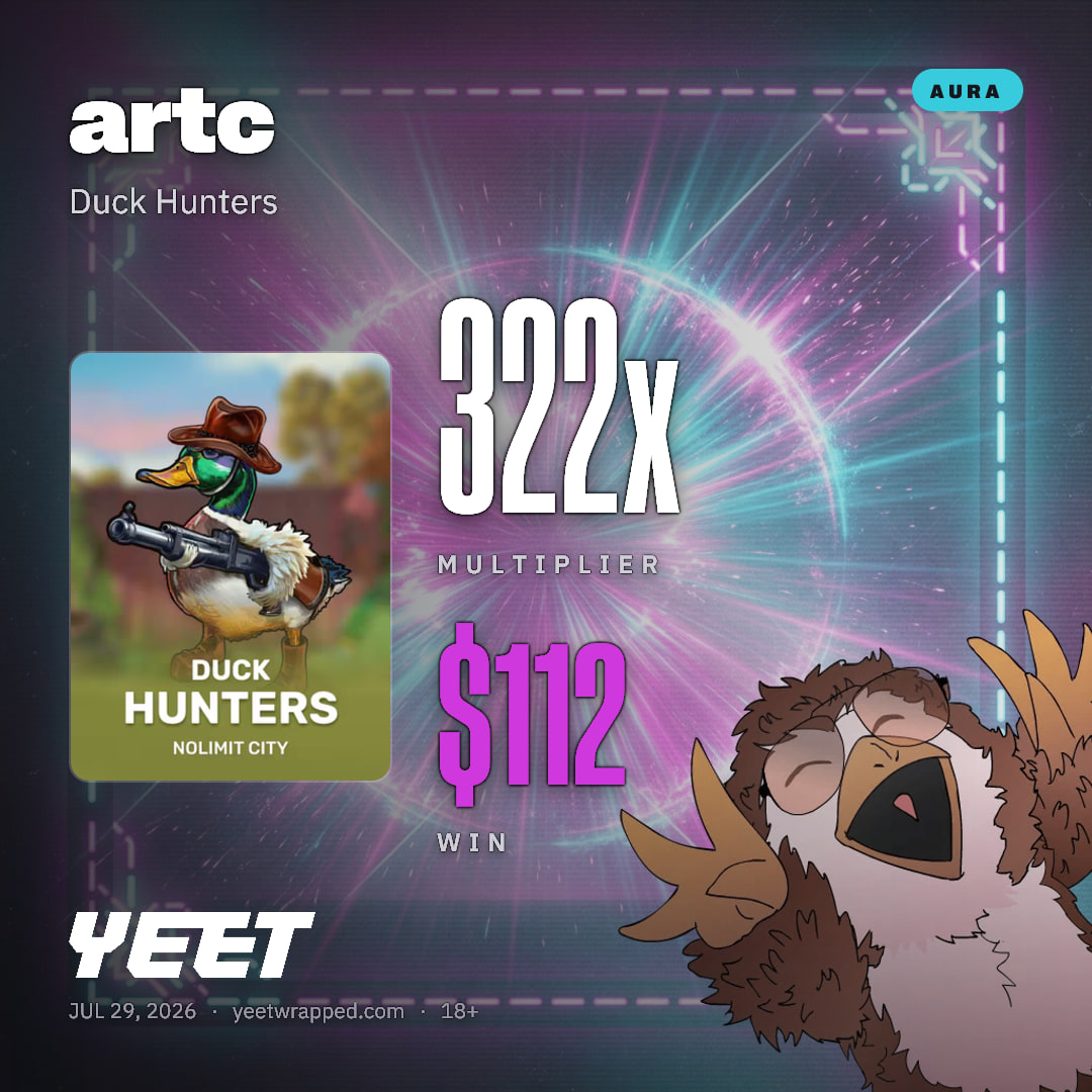 artc hit 321.8x on Duck Hunters