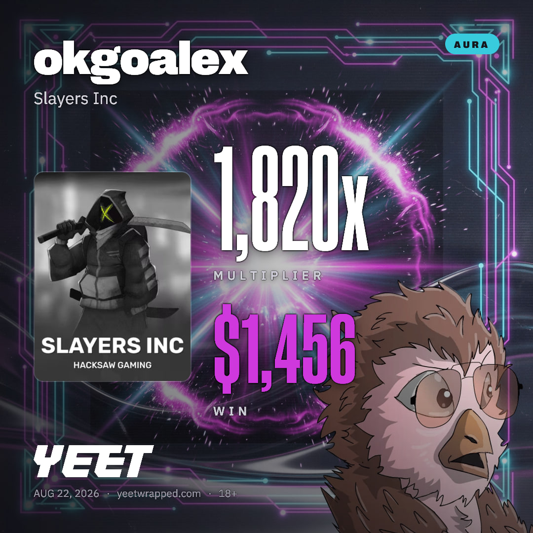 okgoalex hit 1,820x on Slayers Inc