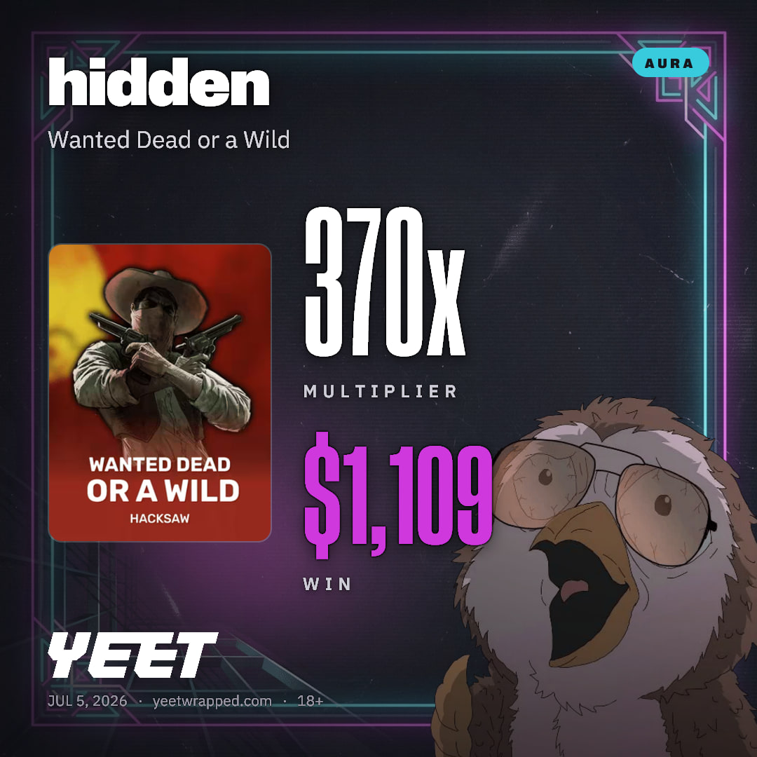 hidden hit 369.5x on Wanted Dead or a Wild