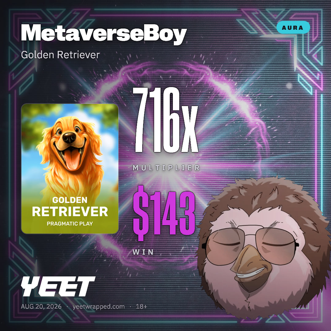 MetaverseBoy hit 715.8x on Golden Retriever