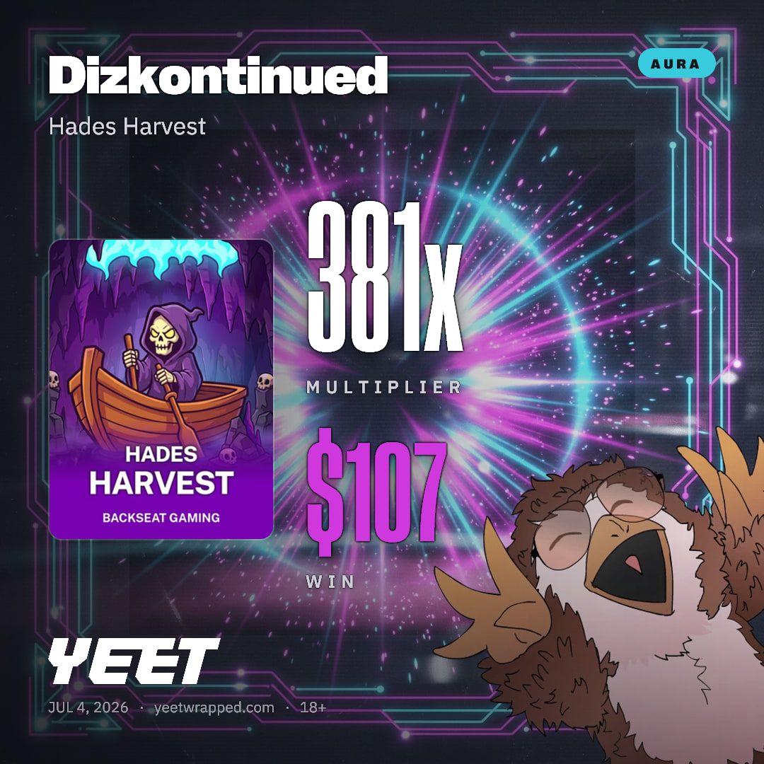 Dizkontinued hit 380.9x on Hades Harvest