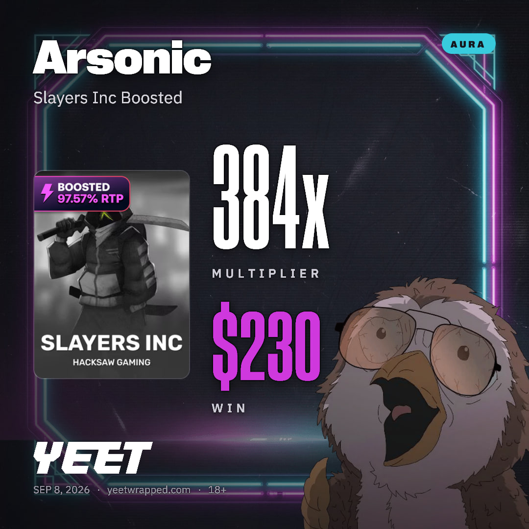 Arsonic hit 384.1x on Slayers Inc Boosted