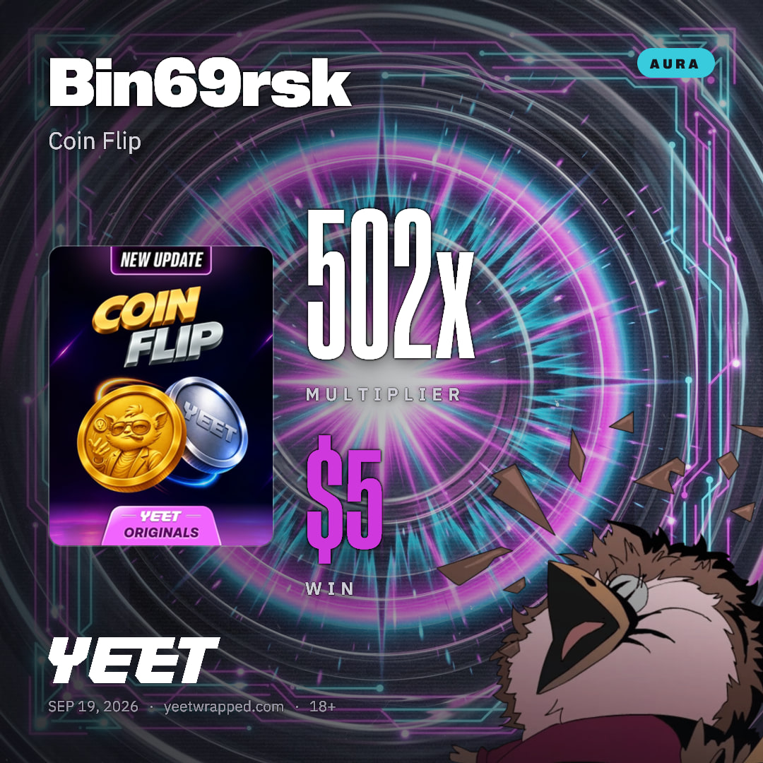 Bin69rsk hit 501.8x on Coin Flip