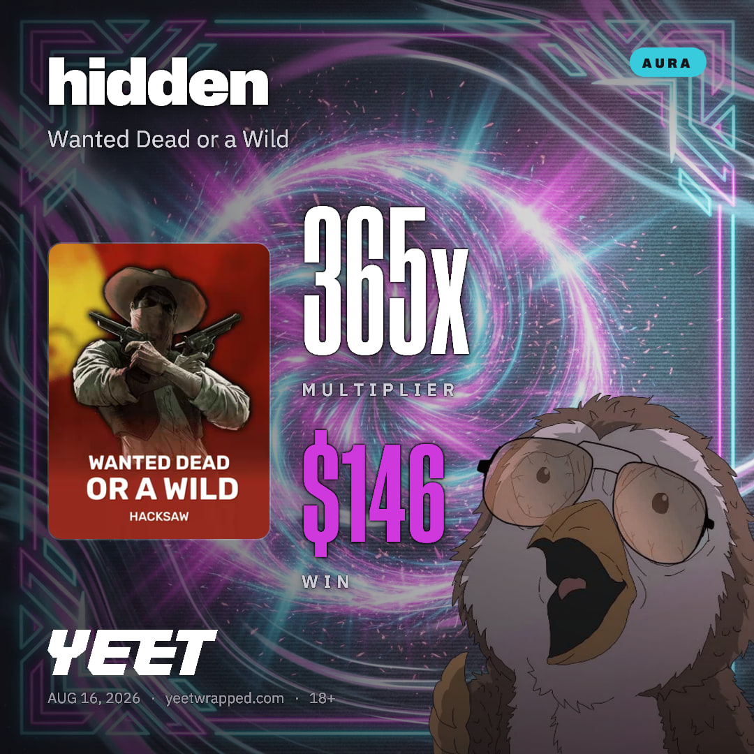 hidden hit 364.5x on Wanted Dead or a Wild