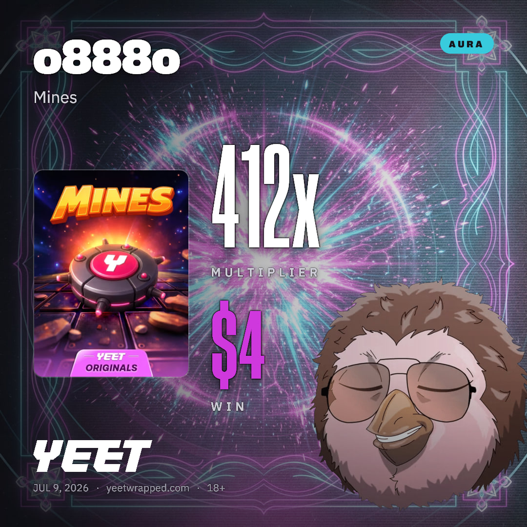 o888o hit 411.6x on Mines