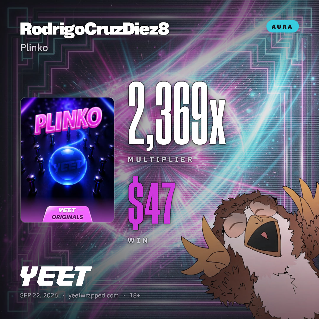 RodrigoCruzDiez8 hit 2,369x on Plinko