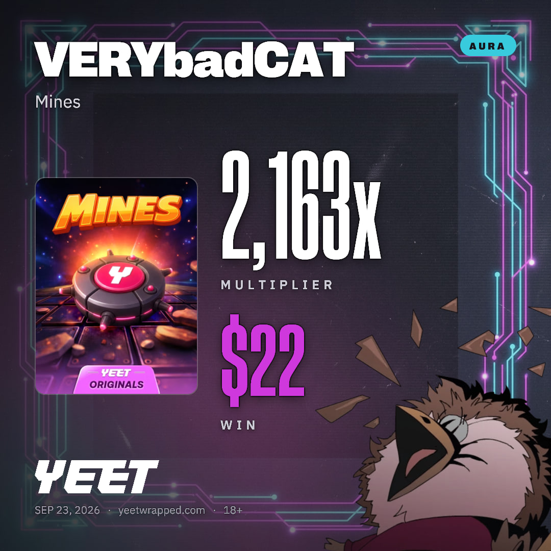 VERYbadCAT hit 2,163x on Mines