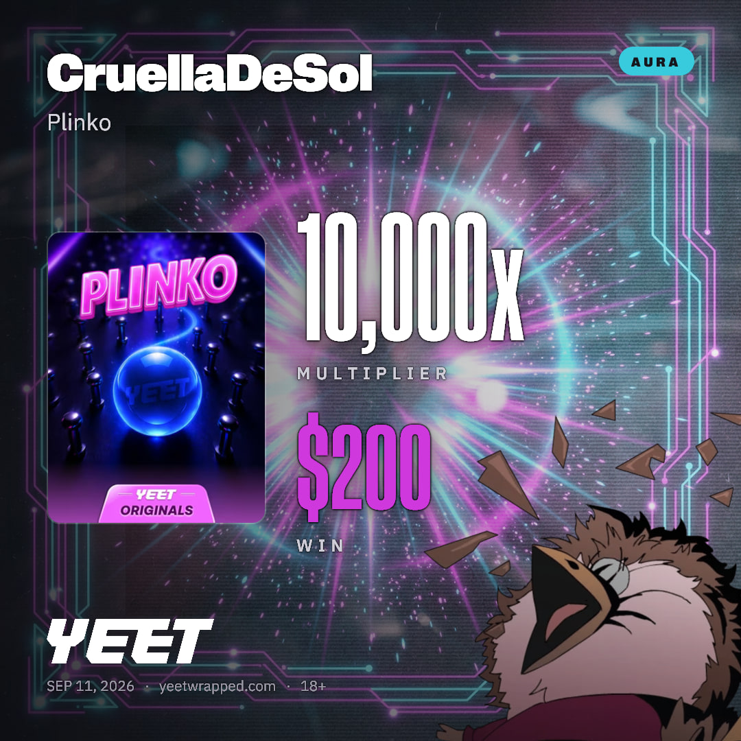 CruellaDeSol hit 10,000x on Plinko