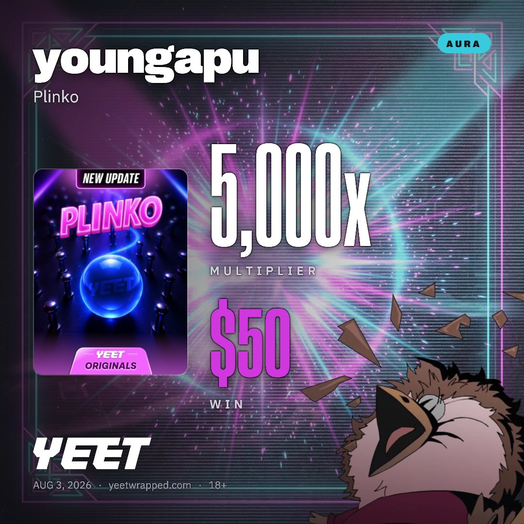 youngapu hit 5,000x on Plinko