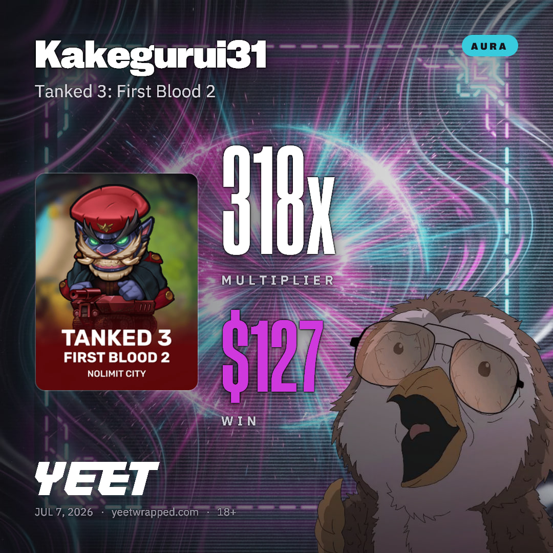 Kakegurui31 hit 318.1x on Tanked 3: First Blood 2