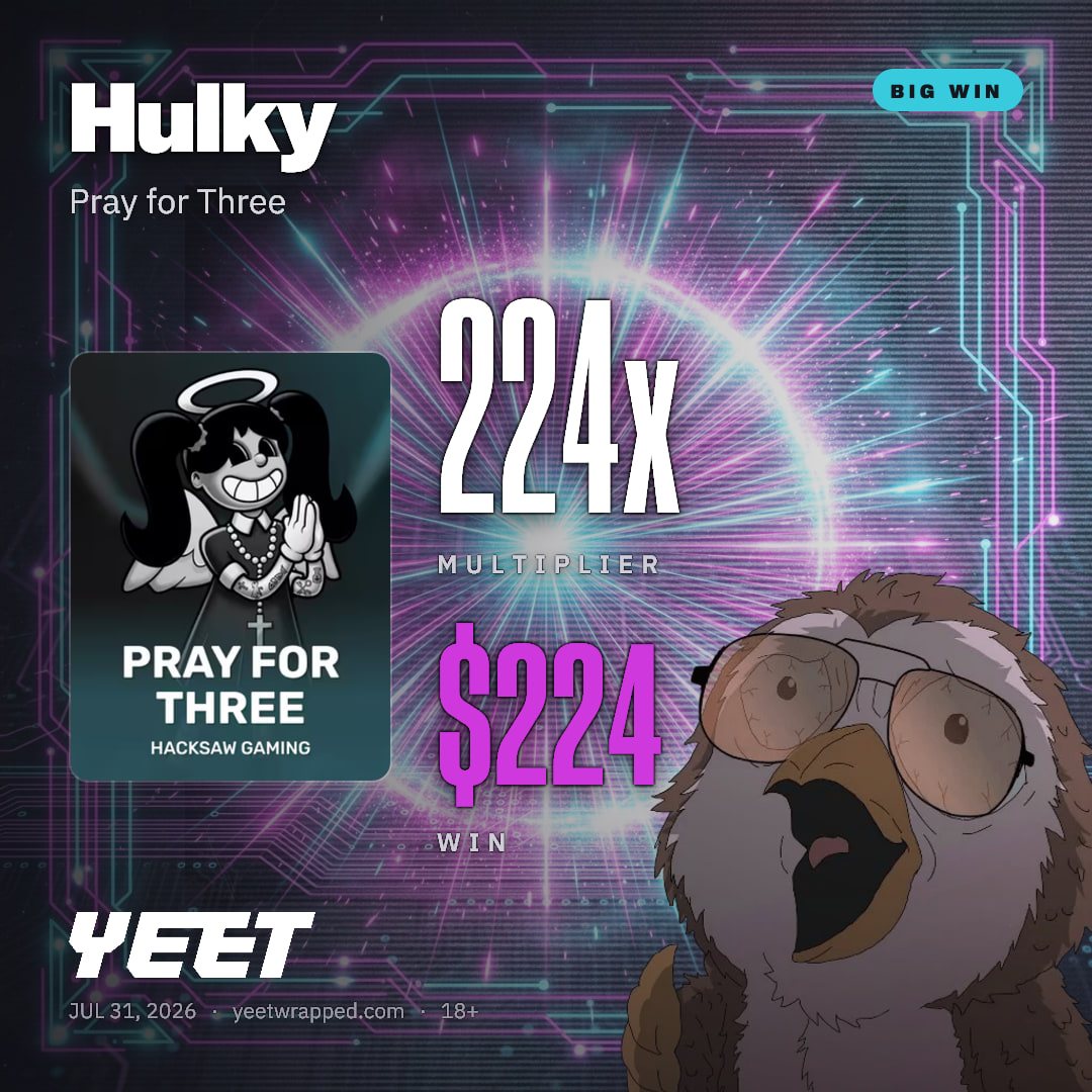 Hulky hit 224.4x on Pray for Three