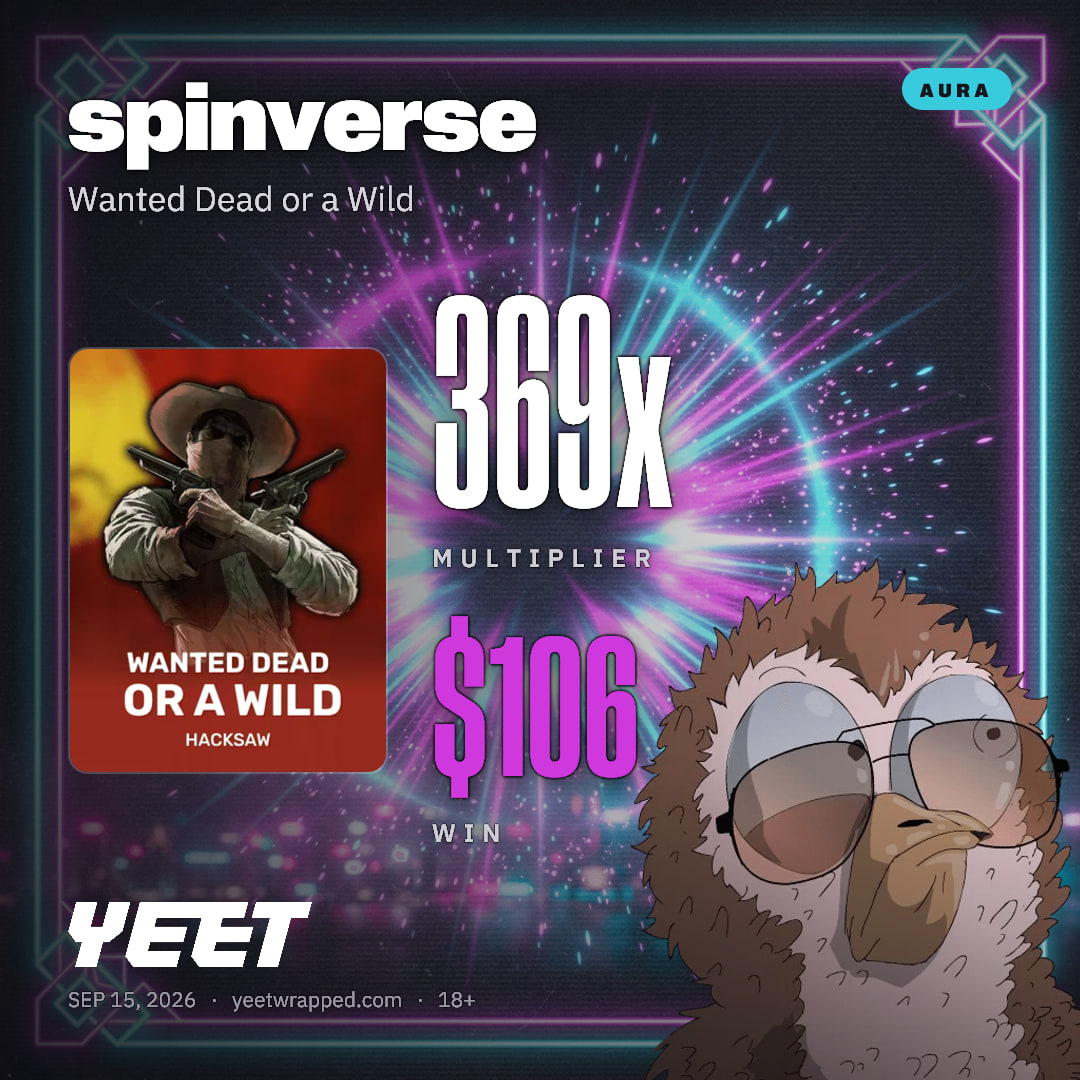spinverse hit 369.5x on Wanted Dead or a Wild