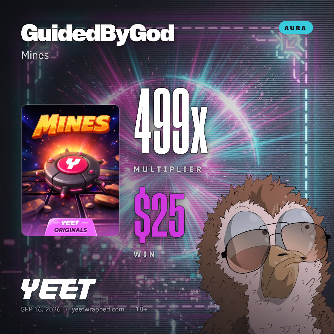 GuidedByGod hit 498.6x on Mines