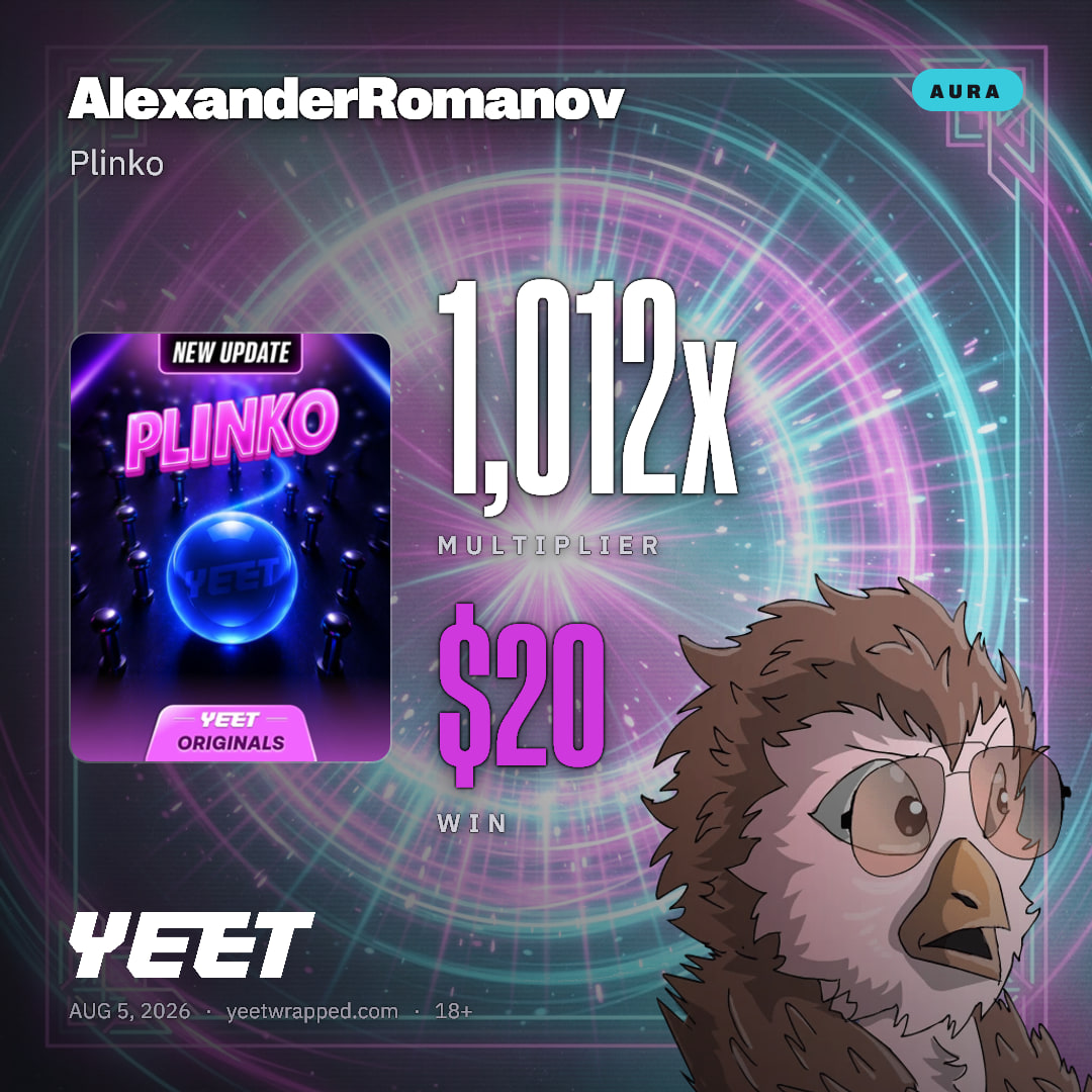 AlexanderRomanov hit 1,012x on Plinko