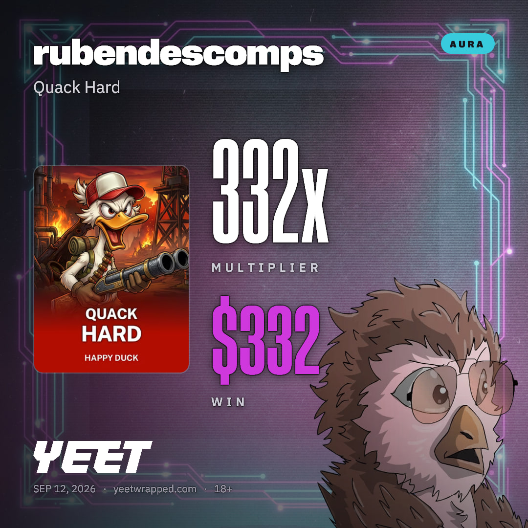 rubendescomps hit 331.7x on Quack Hard