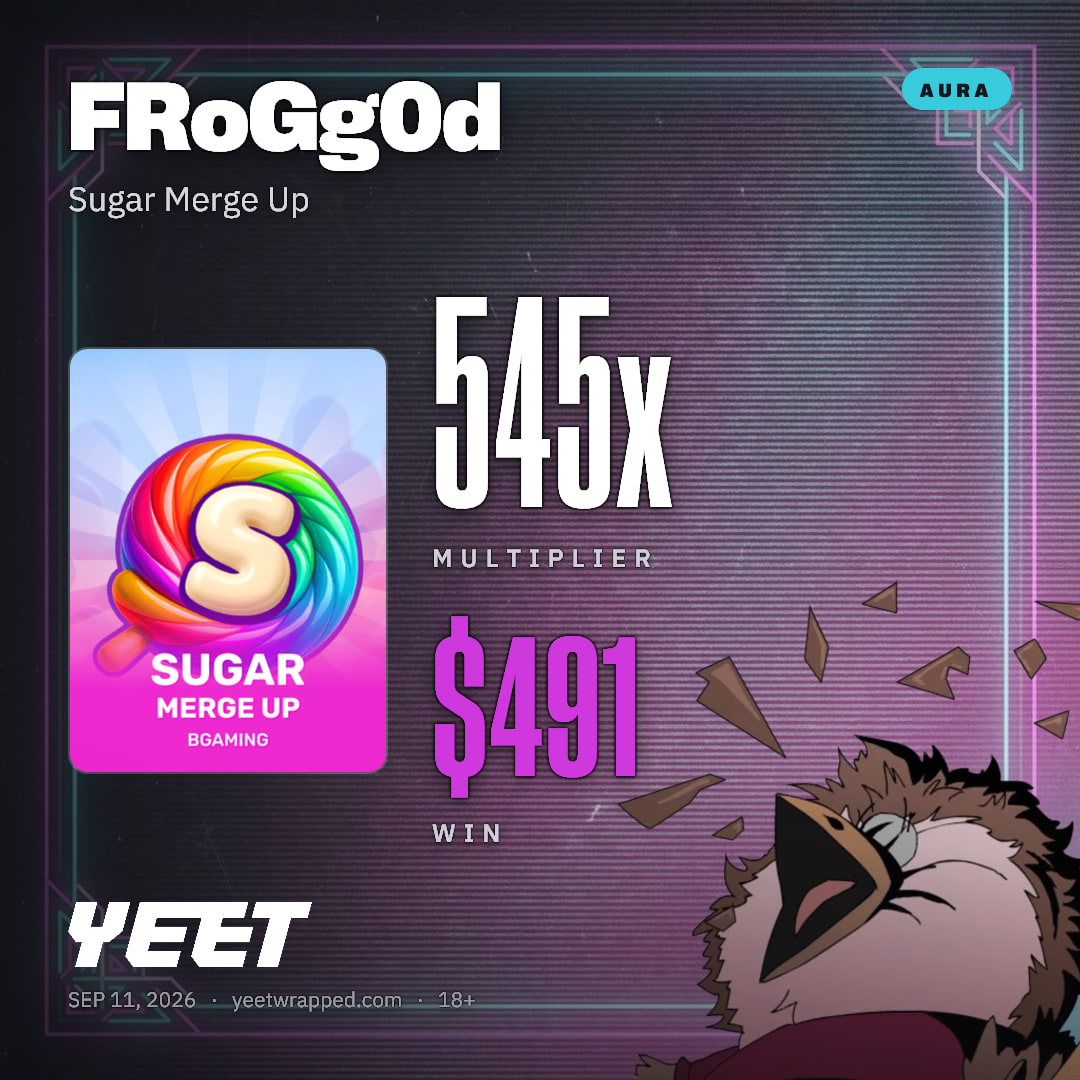 FRoGg0d hit 545.3x on Sugar Merge Up