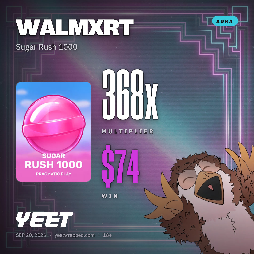WALMXRT hit 367.6x on Sugar Rush 1000