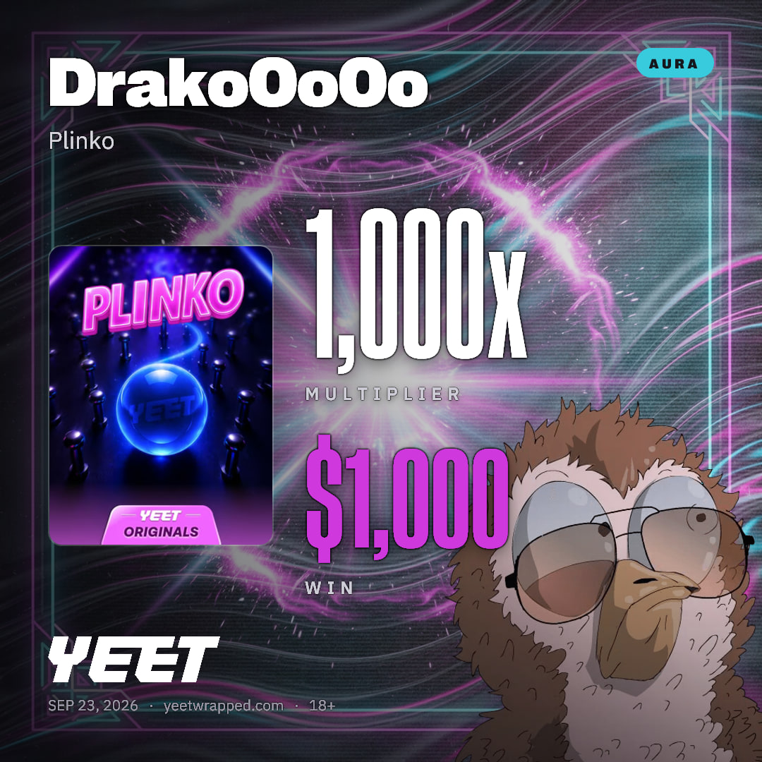 DrakoOoOo hit 1,000x on Plinko