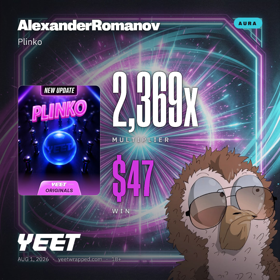 AlexanderRomanov hit 2,369x on Plinko