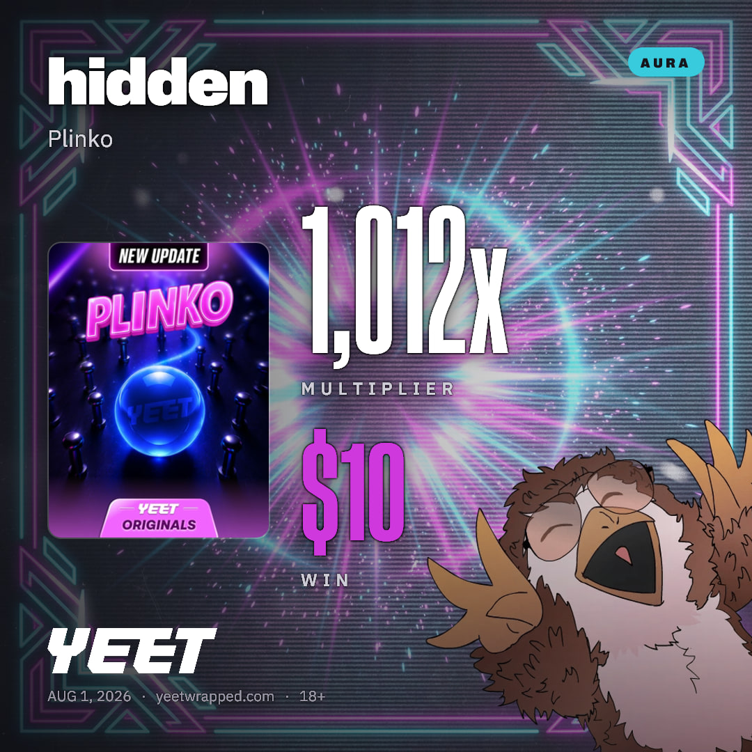 hidden hit 1,012x on Plinko