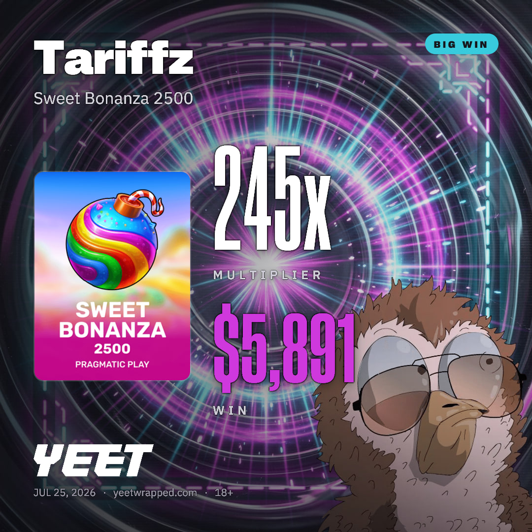 Tariffz hit 245.5x on Sweet Bonanza 2500