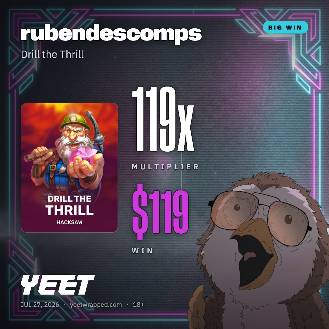 rubendescomps hit 118.6x on Drill the Thrill