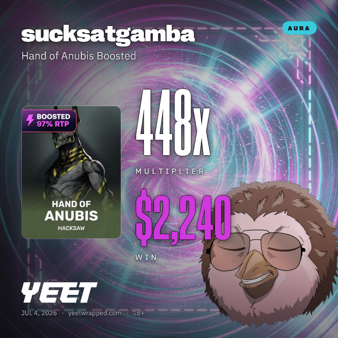 sucksatgamba hit 447.9x on Hand of Anubis Boosted