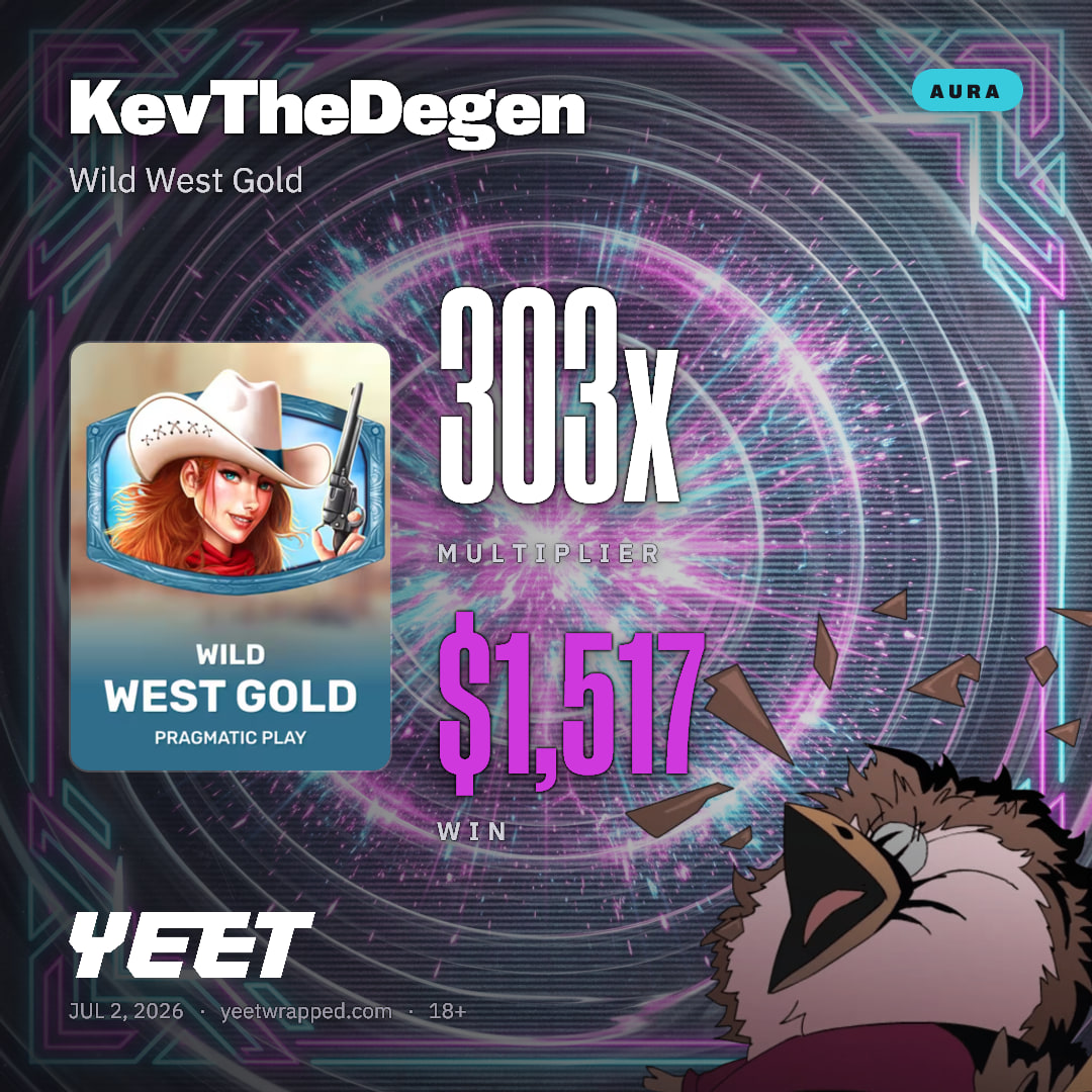 KevTheDegen hit 303.3x on Wild West Gold