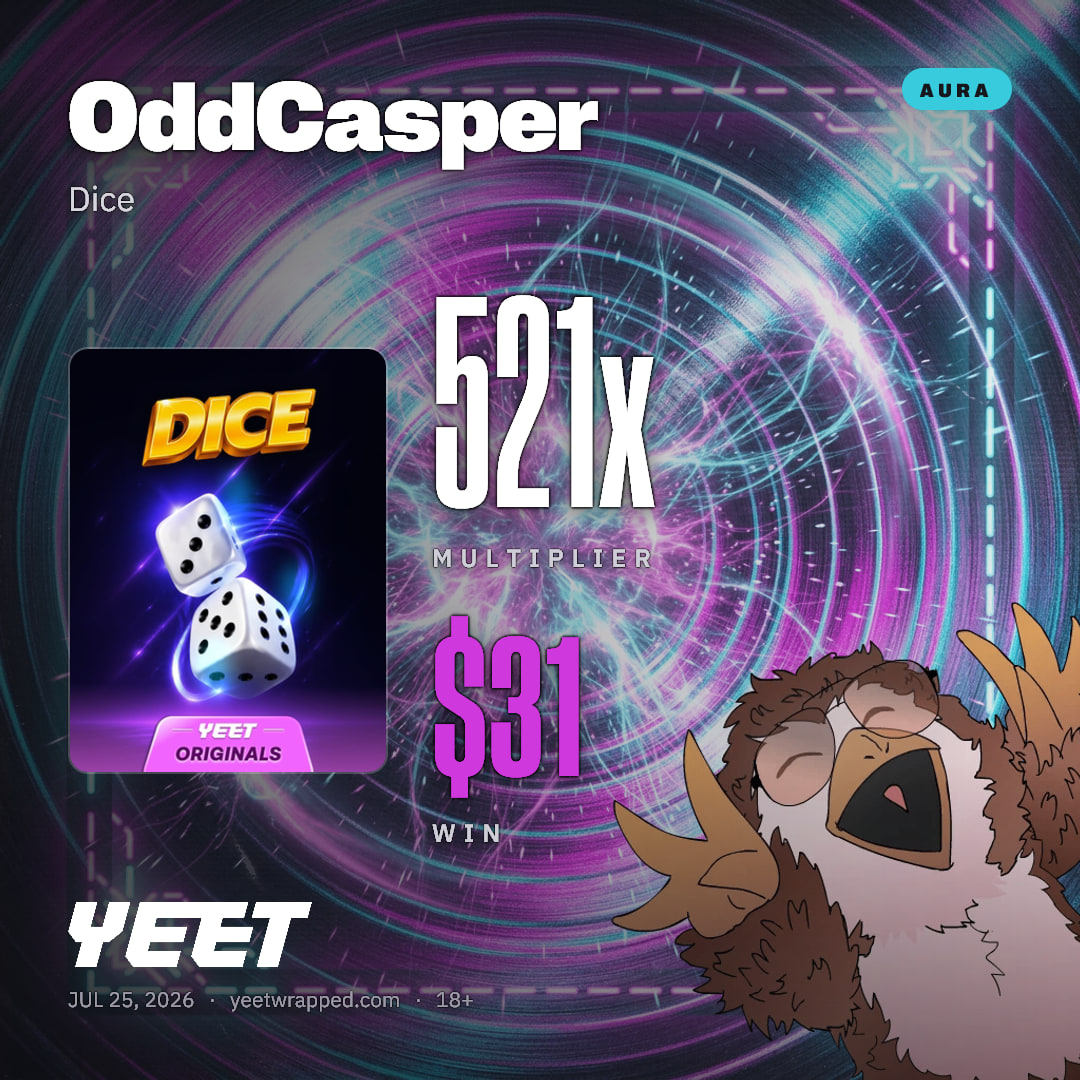 OddCasper hit 521x on Dice