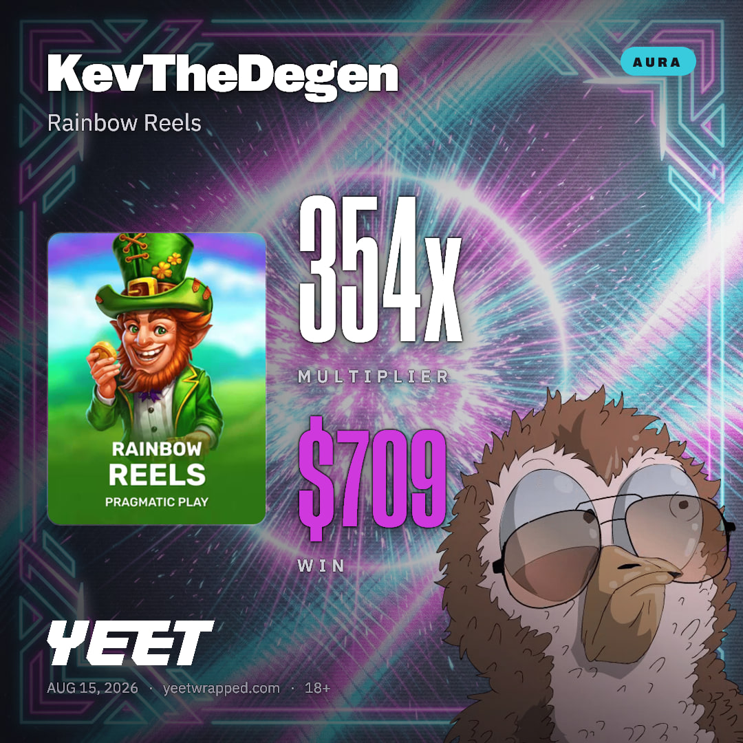 KevTheDegen hit 354.3x on Rainbow Reels