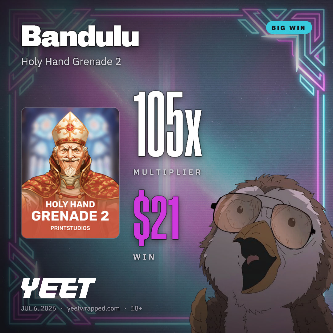 Bandulu hit 105x on Holy Hand Grenade 2