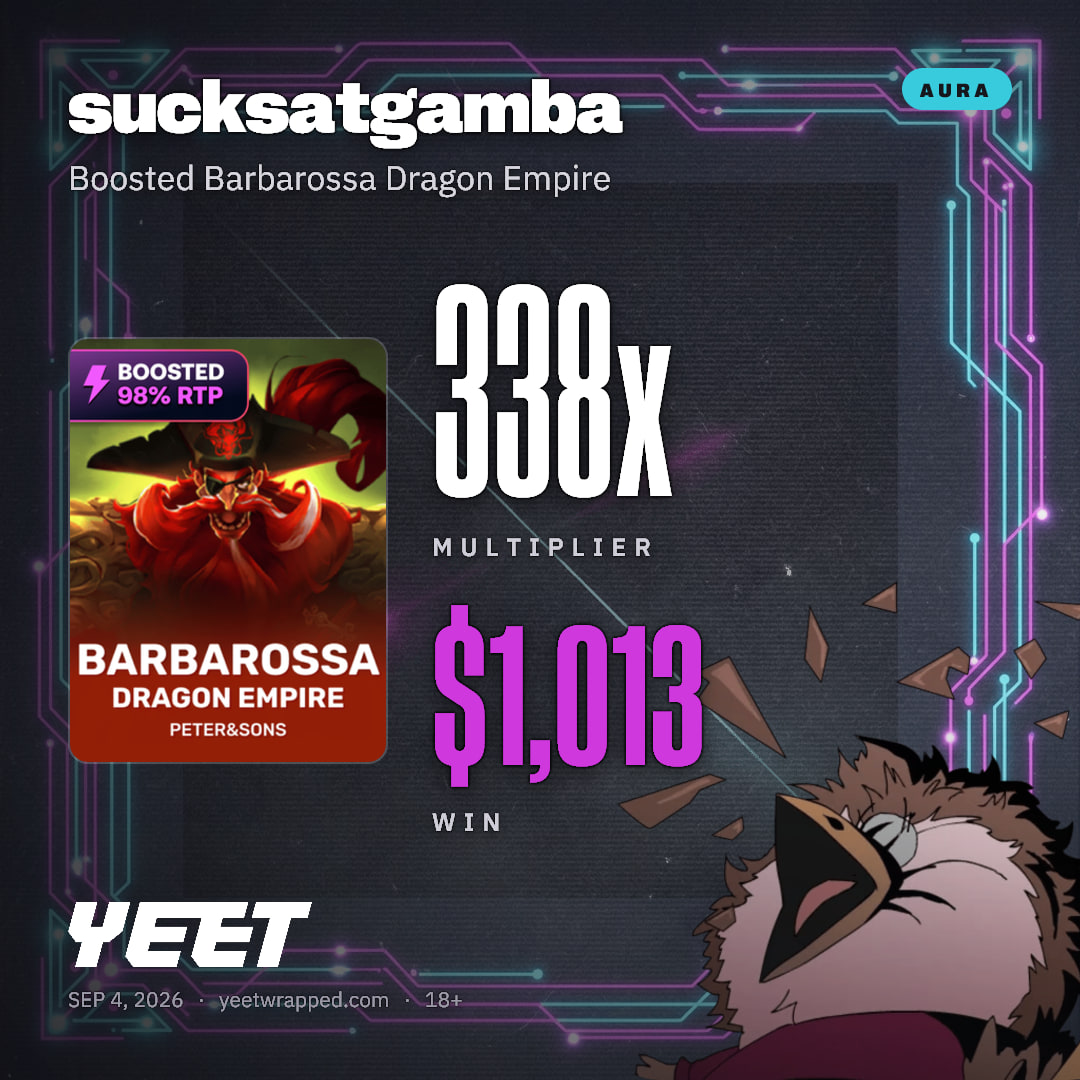 sucksatgamba hit 337.6x on Boosted Barbarossa Dragon Empire