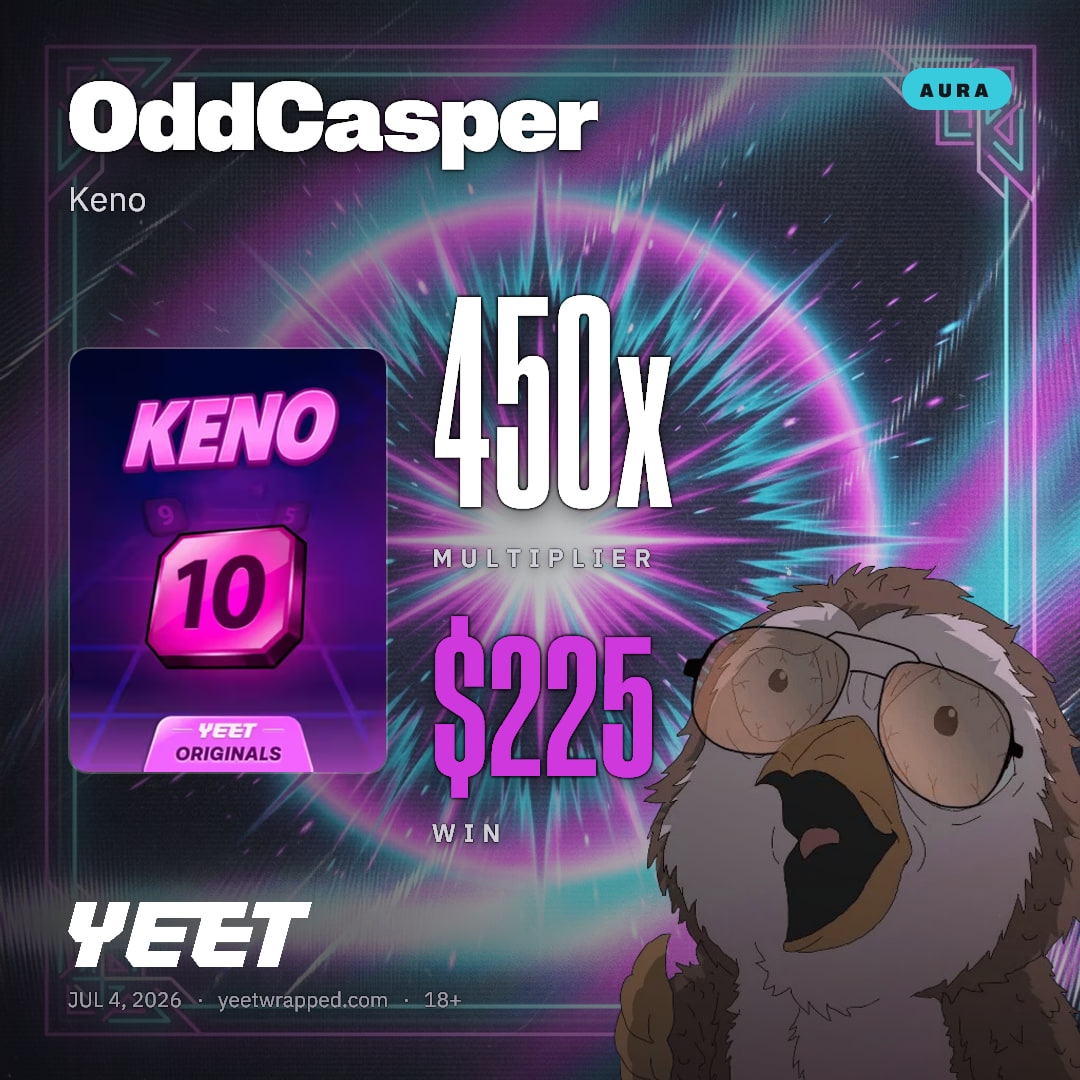 OddCasper hit 450x on Keno