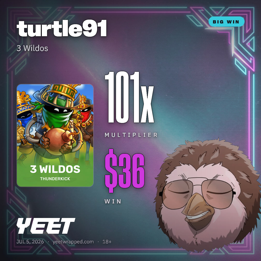 turtle91 hit 100.9x on 3 Wildos