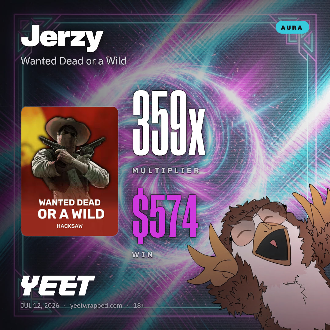 Jerzy hit 358.7x on Wanted Dead or a Wild