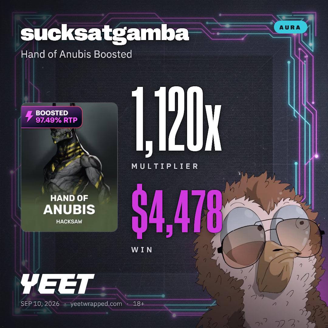 sucksatgamba hit 1,120x on Hand of Anubis Boosted