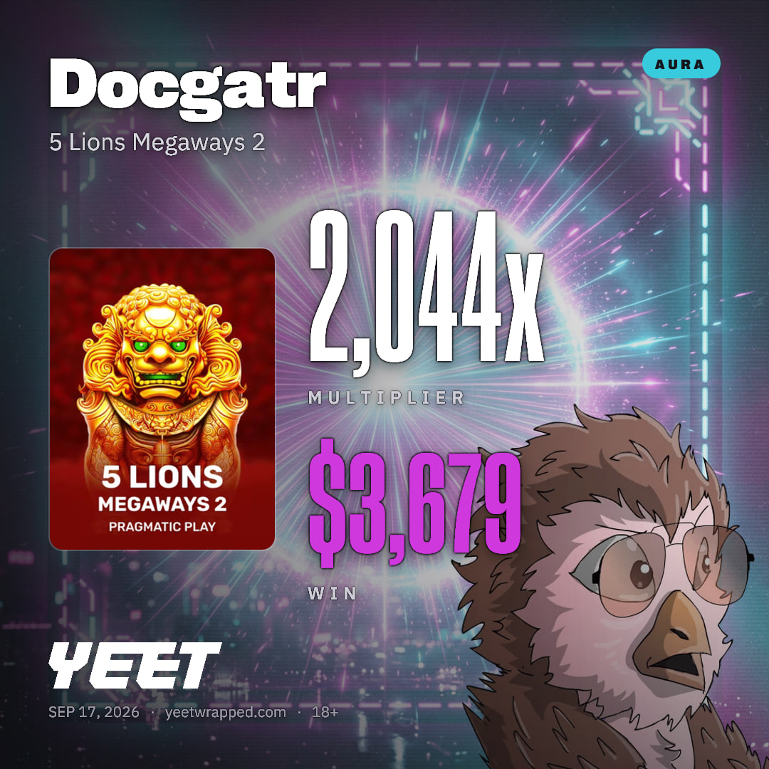 Docgatr hit 2,044x on 5 Lions Megaways 2