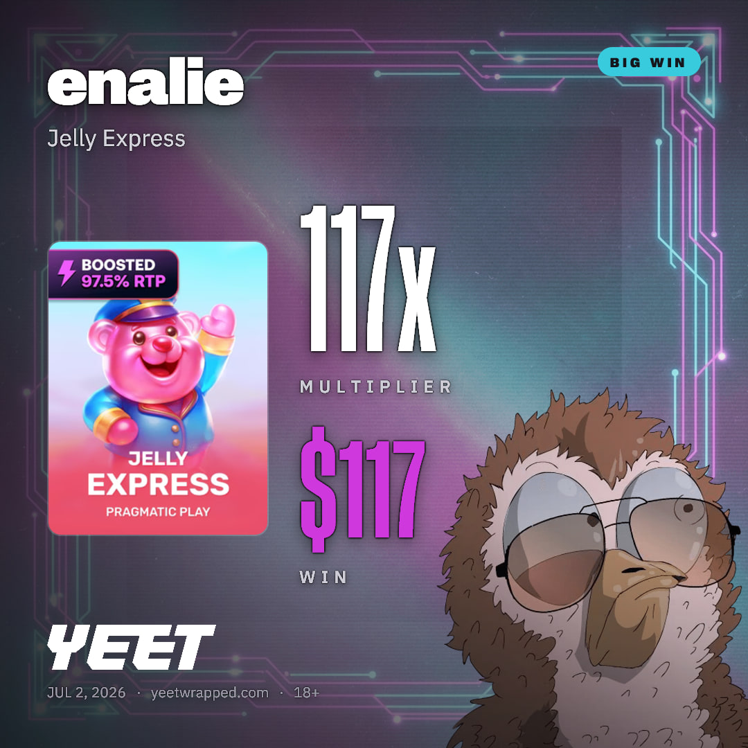 enalie hit 116.8x on Jelly Express