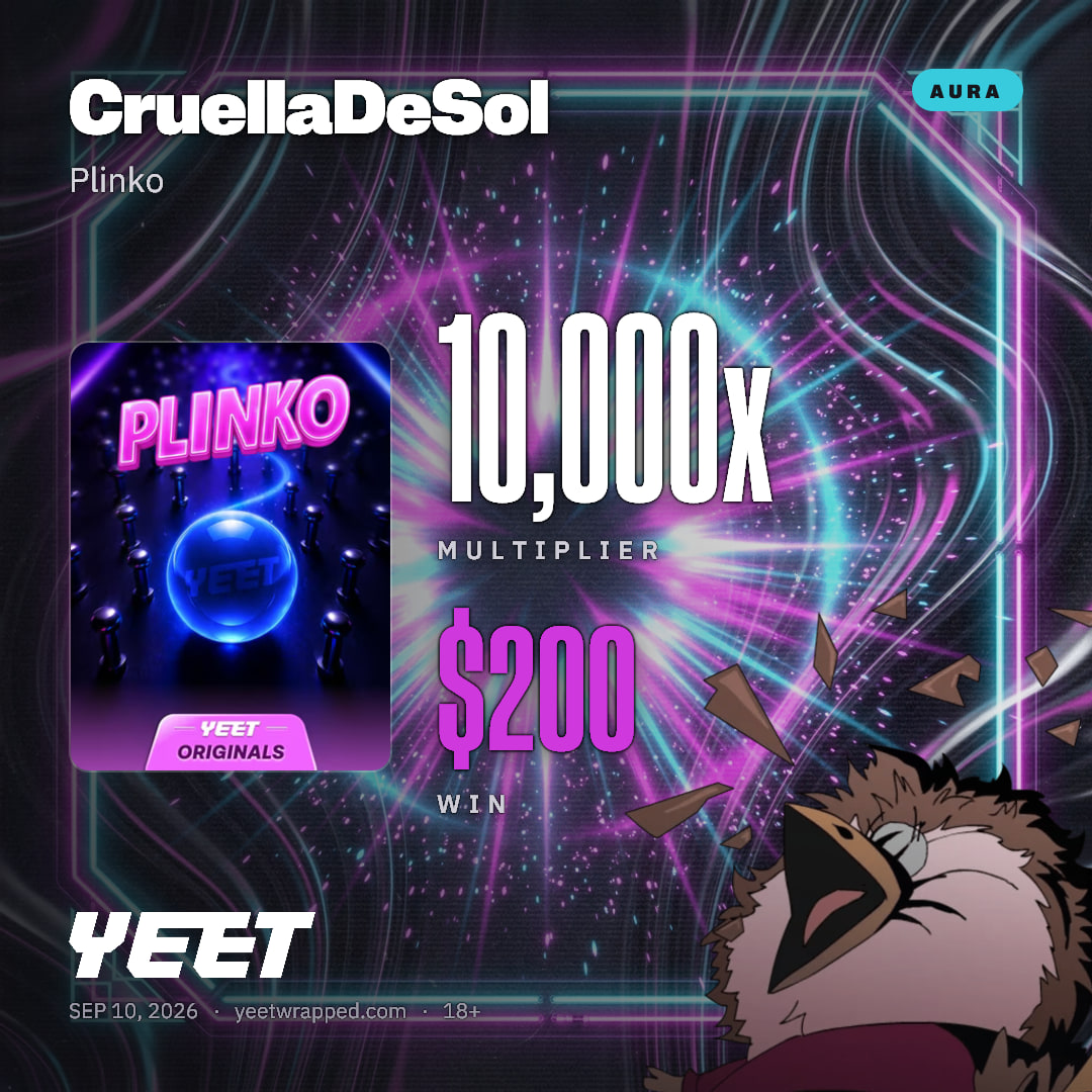 CruellaDeSol hit 10,000x on Plinko