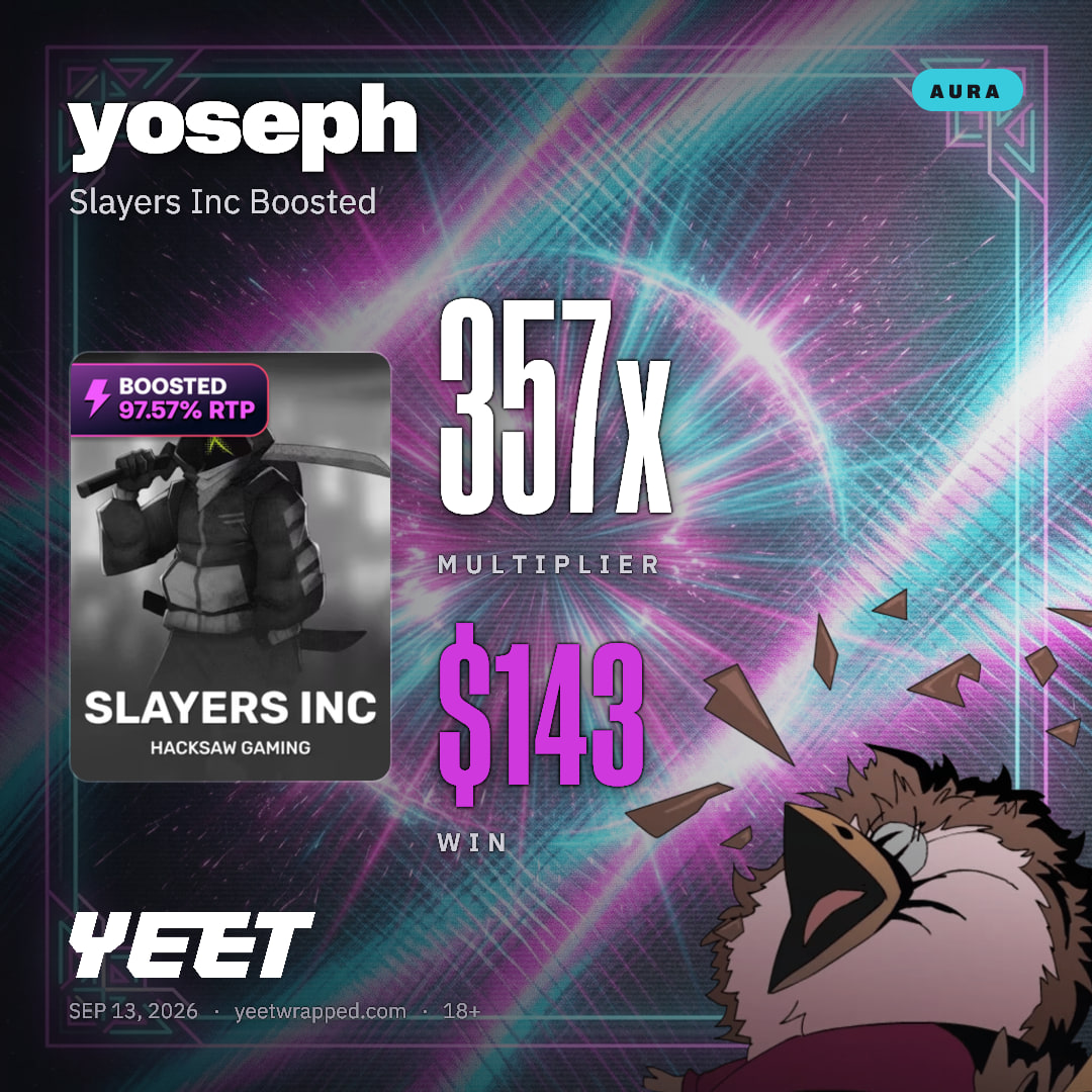 yoseph hit 357.4x on Slayers Inc Boosted