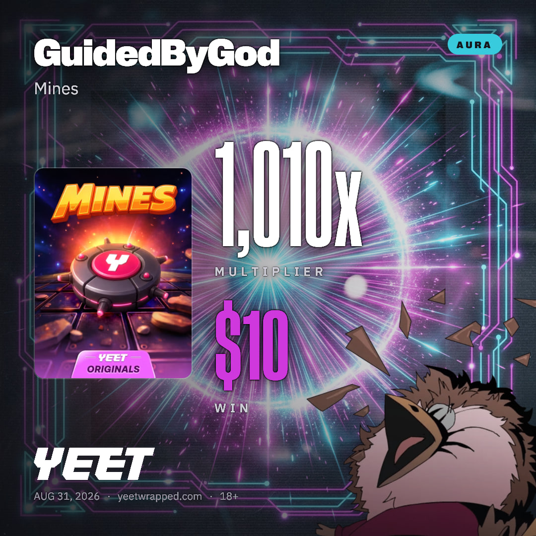GuidedByGod hit 1,010x on Mines